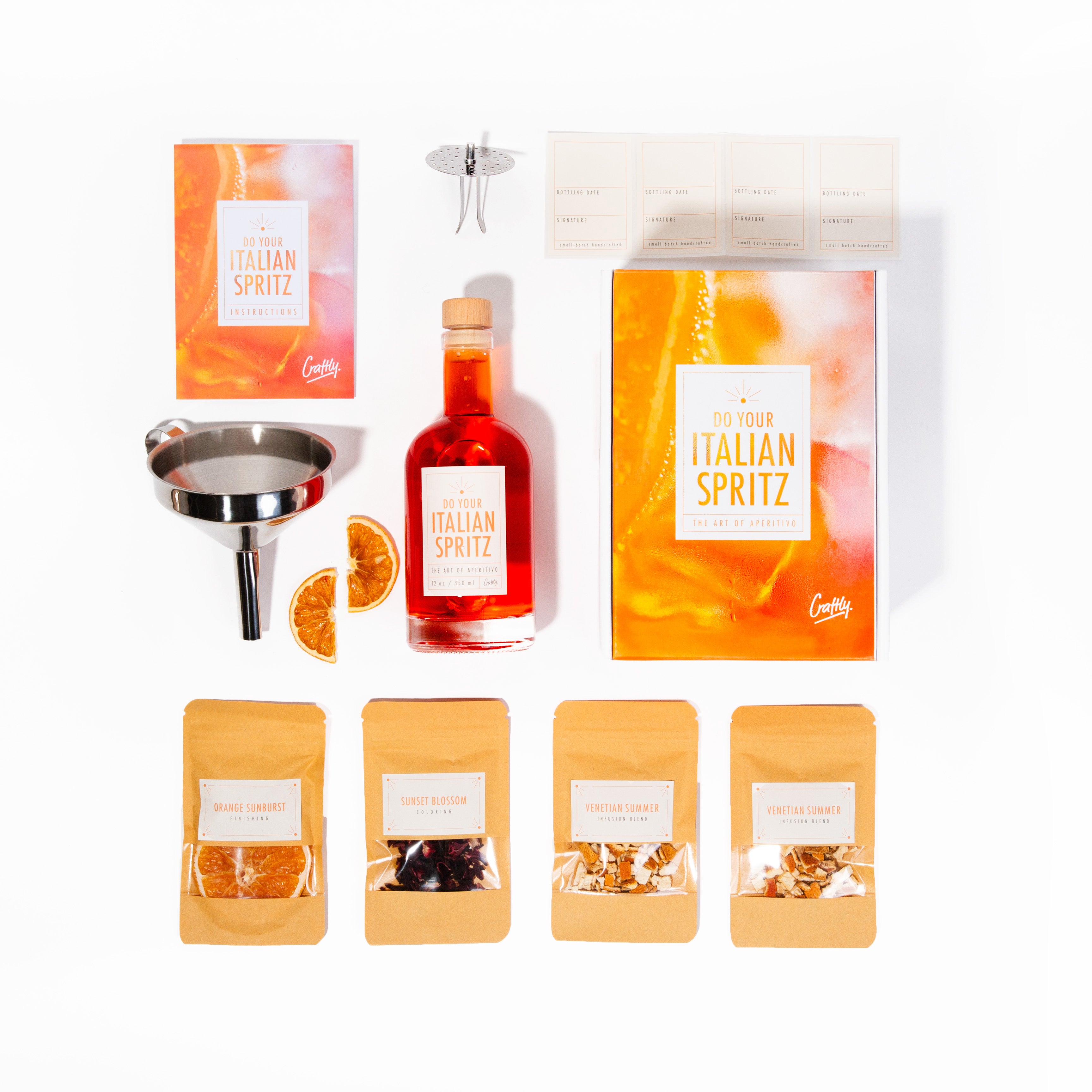 Kit de infusión artesanal para spritz italiano: la mejor experiencia de aperitivo en casa | Juego de cócteles caseros para aperitivos | Juego de cócteles para spritz