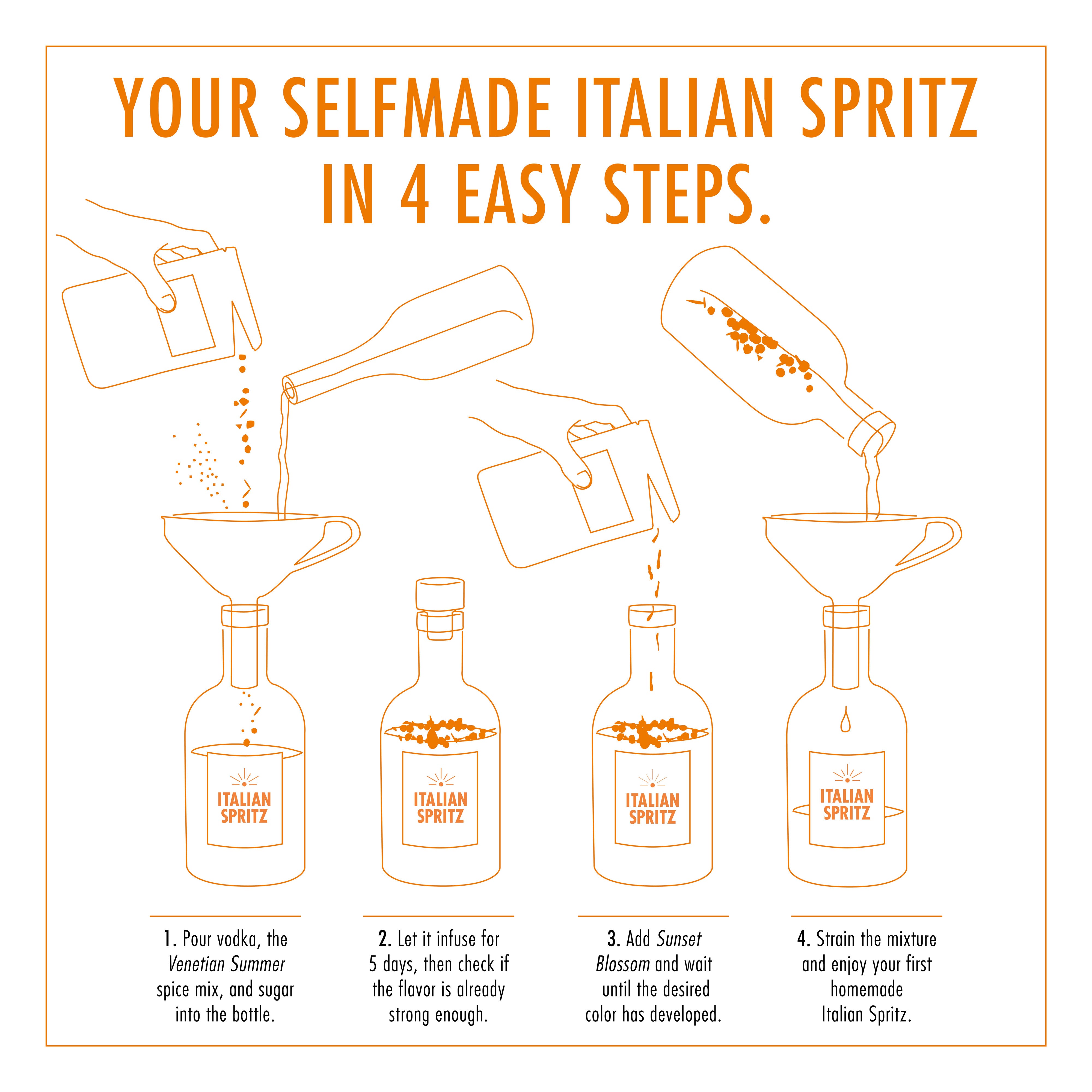 Kit de infusión artesanal para spritz italiano: la mejor experiencia de aperitivo en casa | Juego de cócteles caseros para aperitivos | Juego de cócteles para spritz