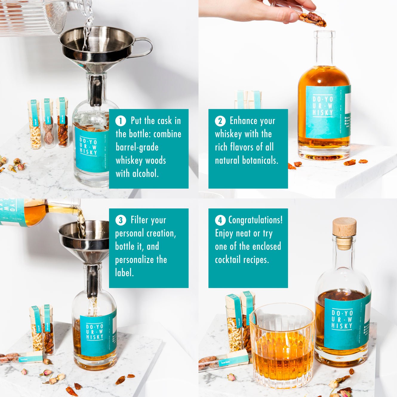 DO YOUR WHISKY - Whiskey Making Kit with 12 Flavors - Craftly US