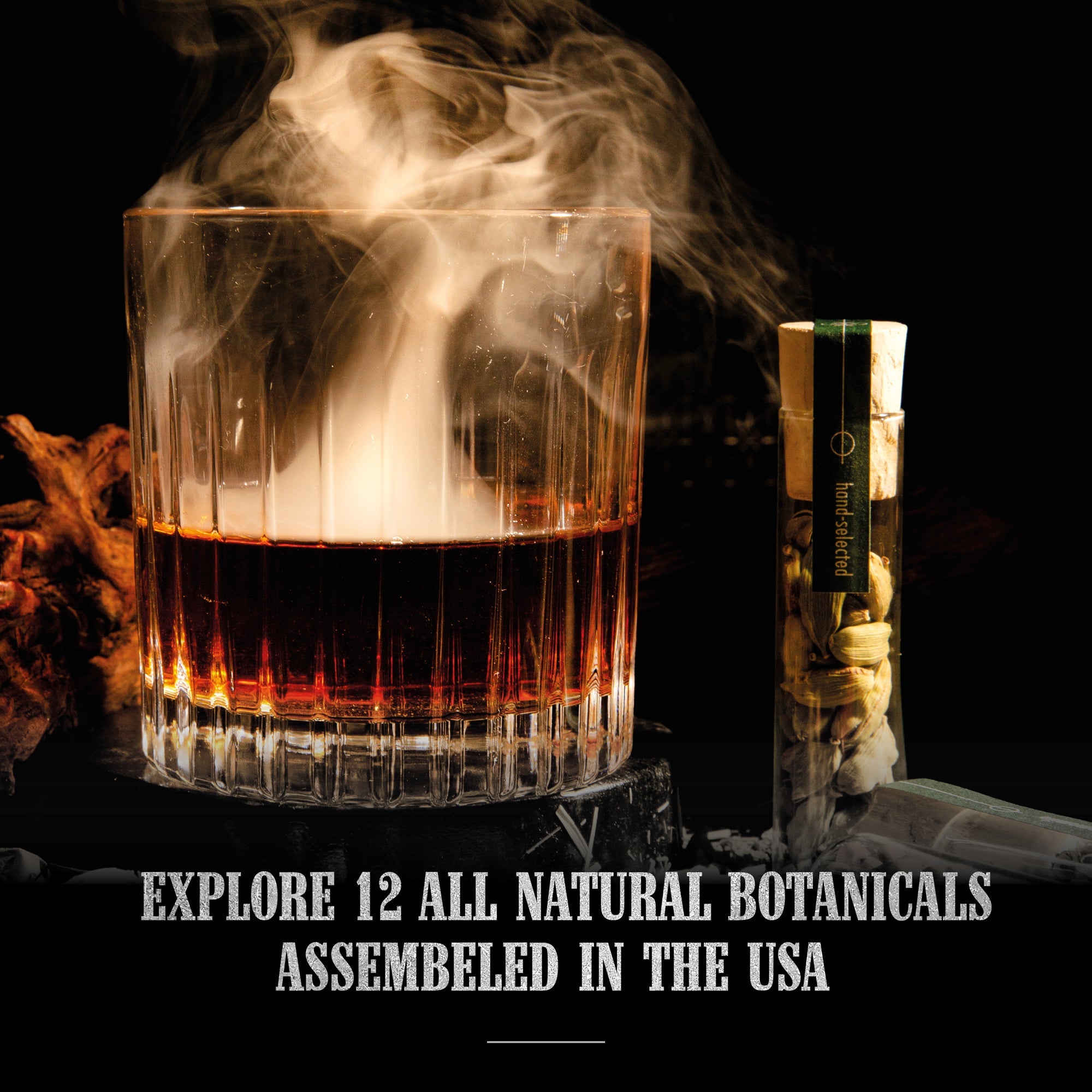Whiskey Smoker Botanical Set – Infuse Bold Aromatics into Whiskey & Bourbon | Perfect Gift for Whiskey Lovers & Home Bartenders - Craftly US