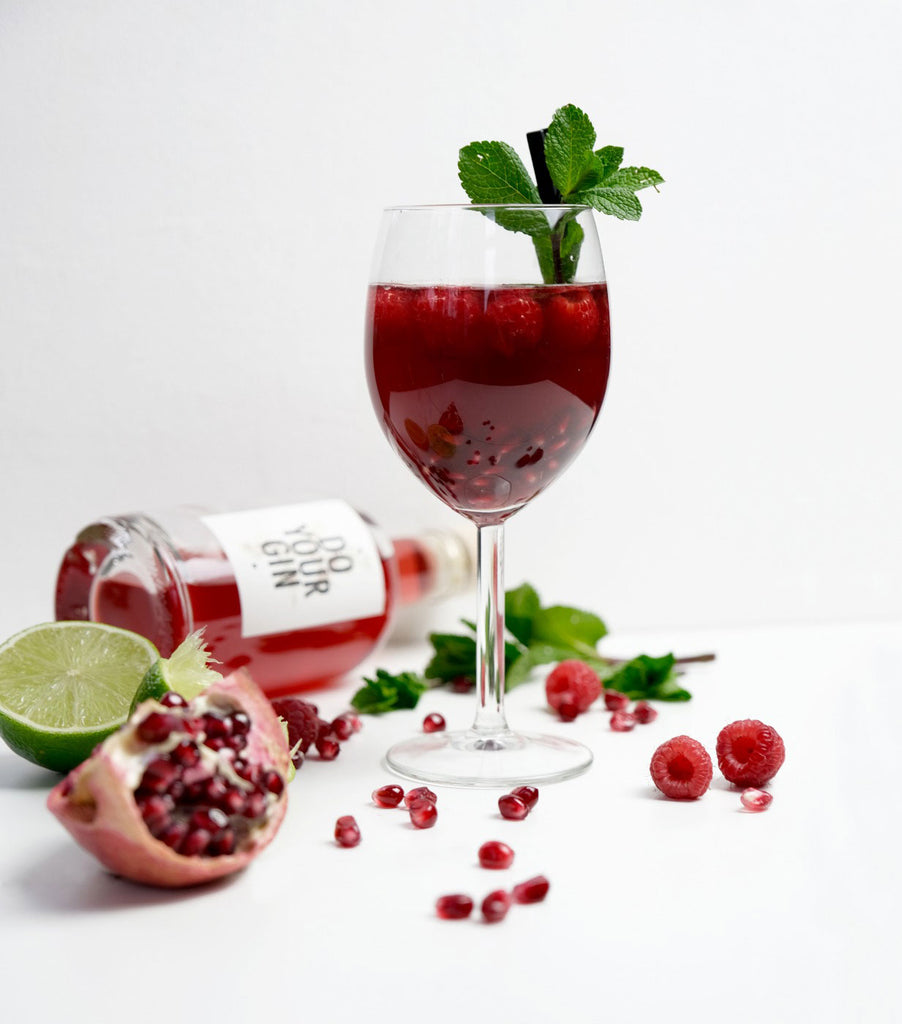 Raspberry Pomegranate Gin by Laura