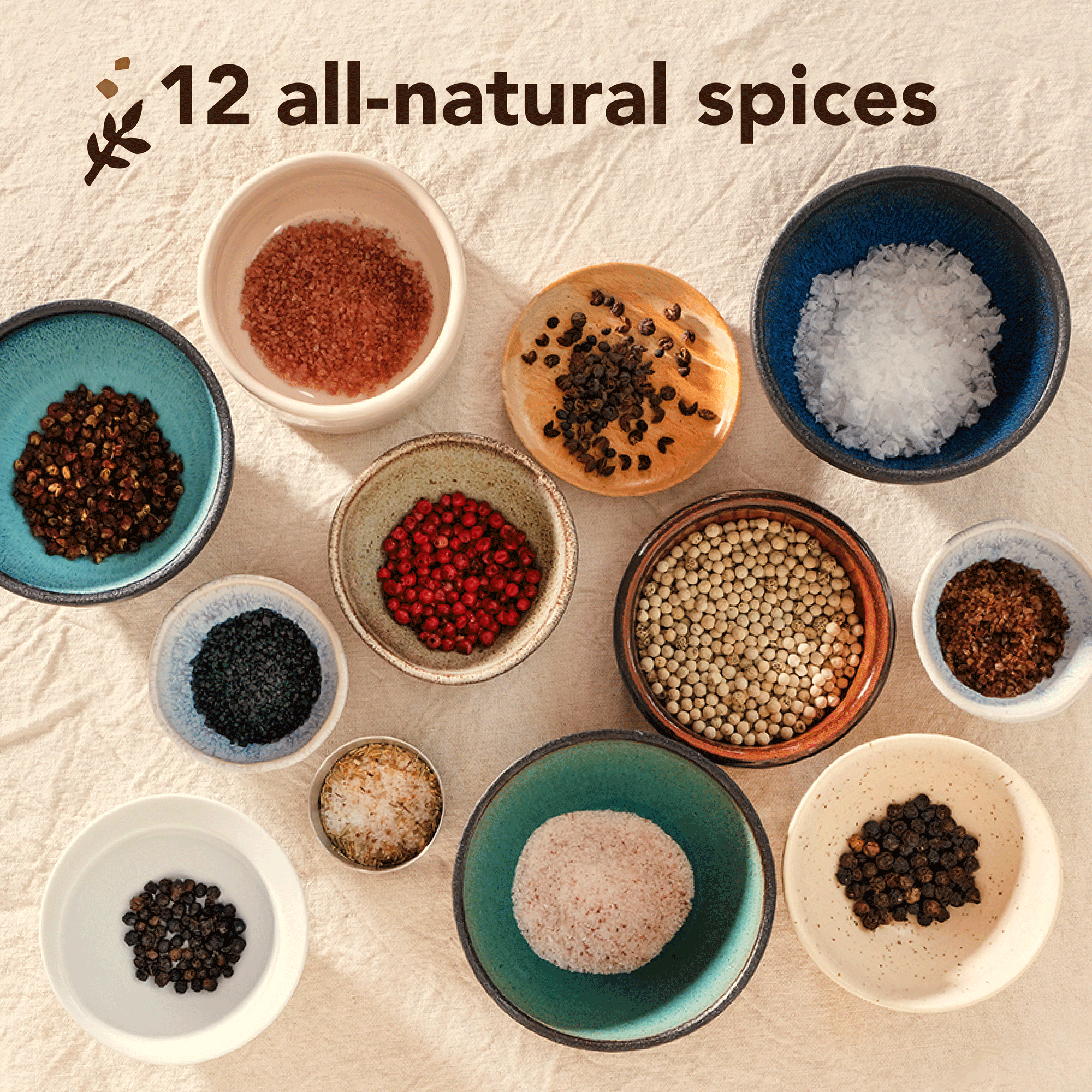 Craftly Salt & Pepper Gift Box | Premium Spice Set for Foodies and Home Cooks | 6 Salts & 6 Peppers for Cooking and Grilling