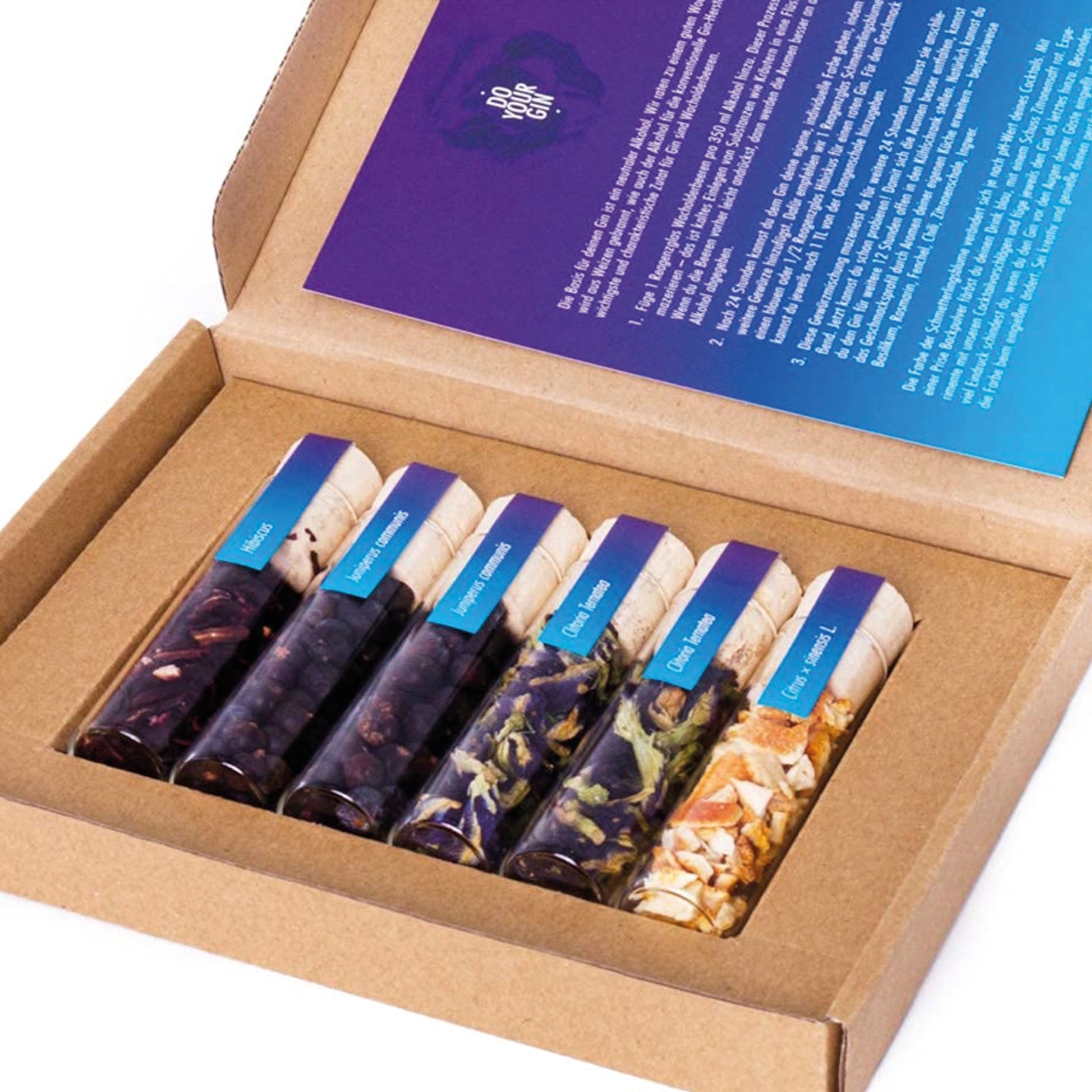 Gin Colour Changing Set - DIY Gin Making Set, colored Cocktail Infusion Kit