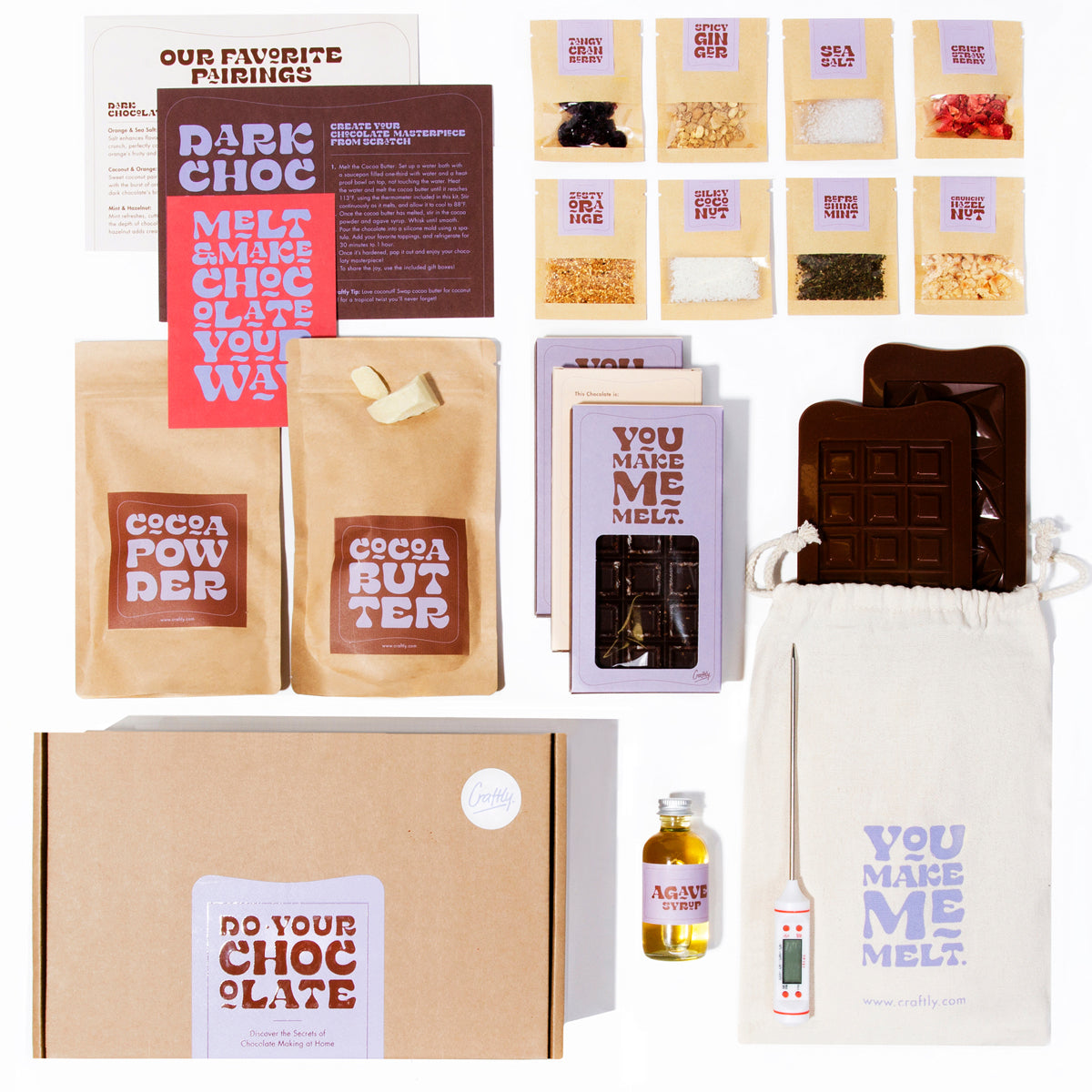 Craftly's Chocolate Making Kit: Your All-In-One Set for Creating Rich, Natural Chocolate at Home