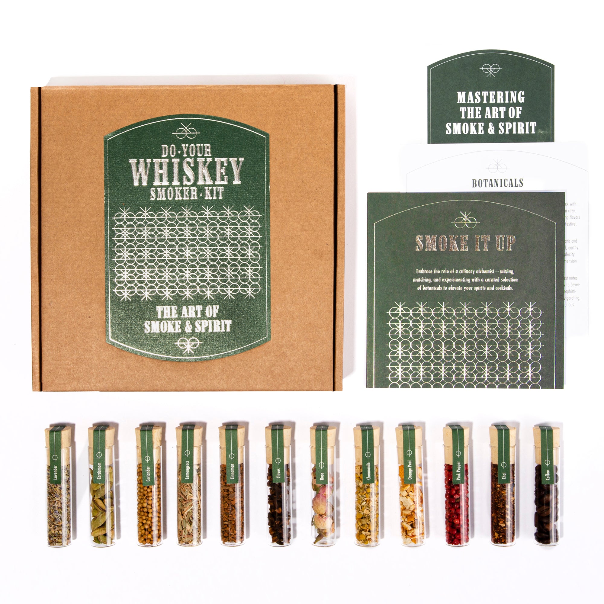 Whiskey Smoker Botanical Set – Infuse Bold Aromatics into Whiskey & Bourbon | Perfect Gift for Whiskey Lovers & Home Bartenders