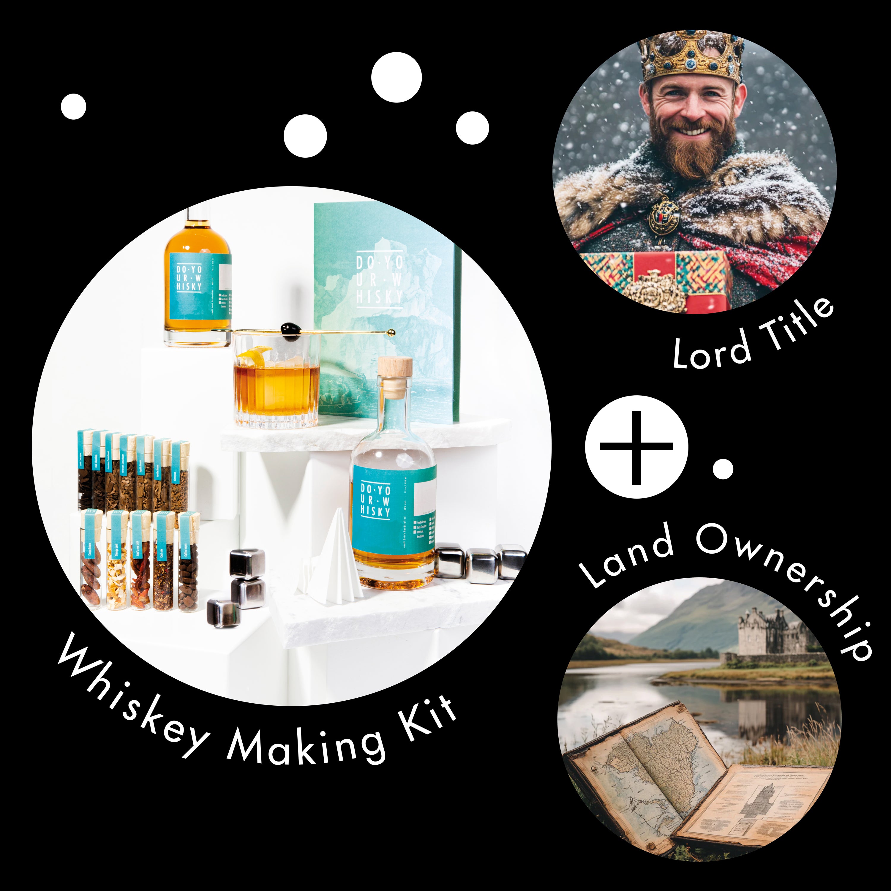 Whiskey Making Kit + Scottish Lord Title + Your Own Plot of Land