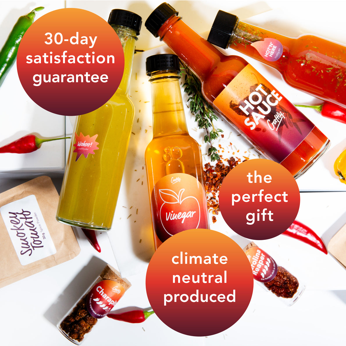 Craftly DO YOUR HOT SAUCE – Create Your Own Hot Sauces with 5 Premium Chilis and Flavorful Spice Blends