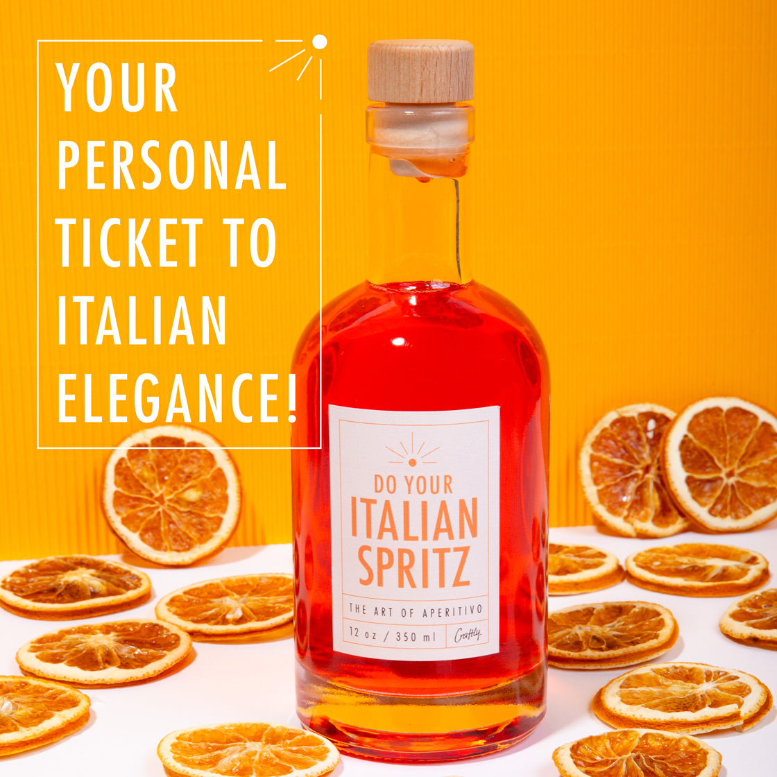 Craftly Italian Spritz Infusion Kit – Ultimate Aperitivo Experience at Home | DIY Cocktail Set for Aperitivo | Cocktail Set for Spritz