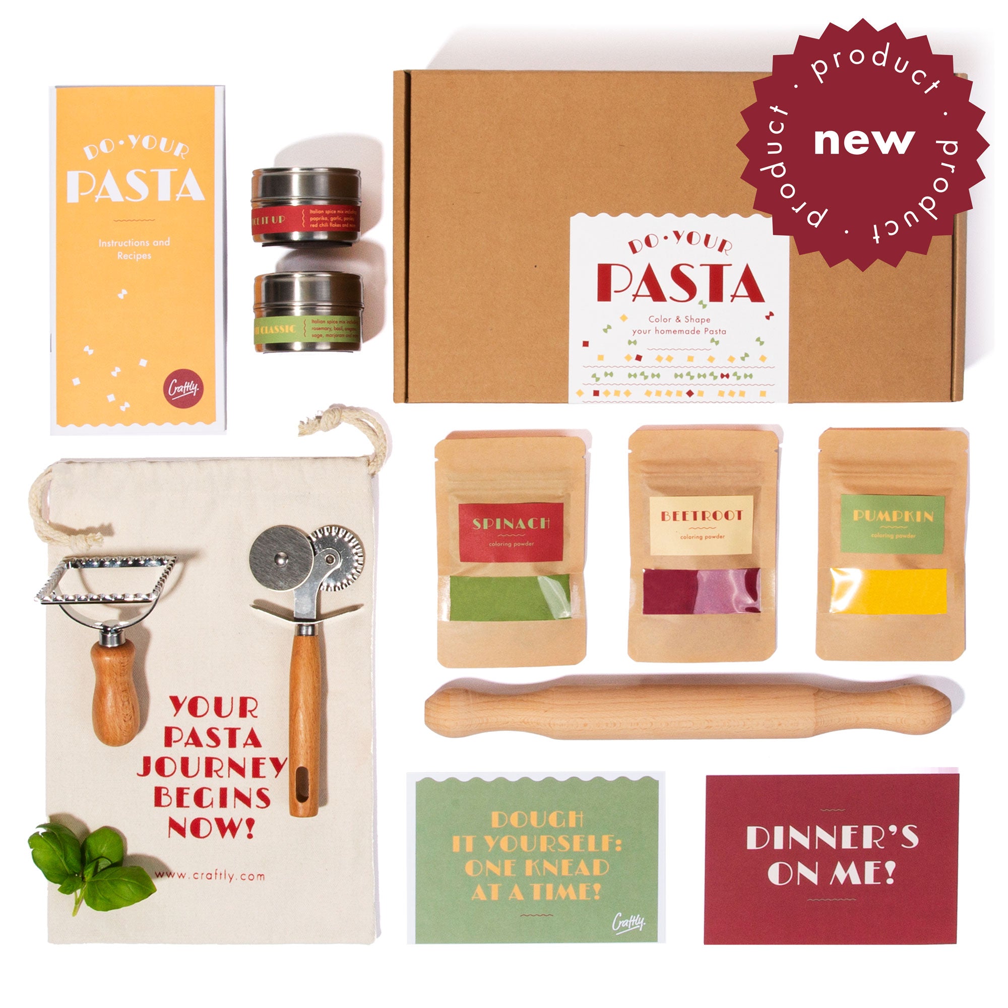 Craftly’s Homemade Pasta Making Kit – Create Fresh, Colorful Pasta at Home