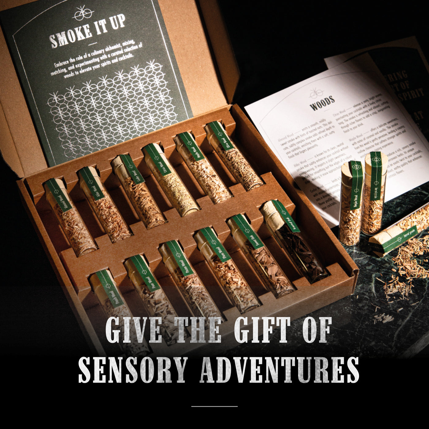 WHISKEY SMOKER KIT (12 Flavors, Chimney, Gun)