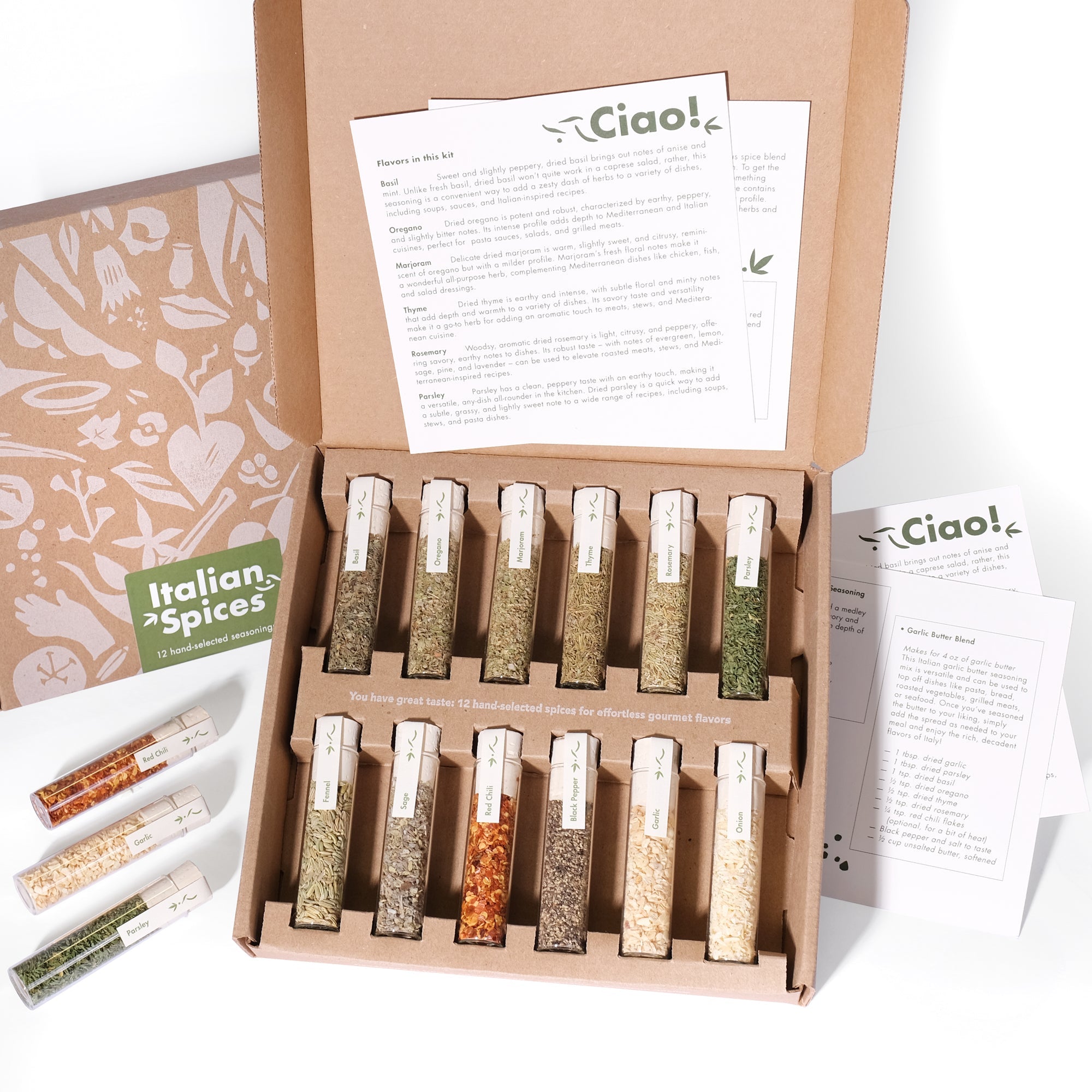 Craftly Italian Spices Set – 12 Premium Herbs & Seasonings for Gourmet Cooking - Craftly US