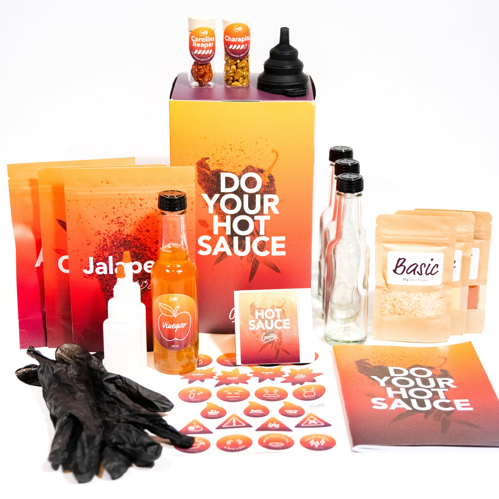 Personalized Hot Sauce Making Kit, Spicy Gifts For Guys